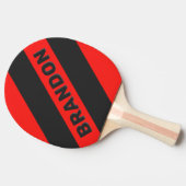 レトロダークはっきりした三ストライプつの名前 卓球ラケット (横)