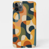 レトロダークカラーの不定形形状アートパターン Case-Mate iPhoneケース (裏面)