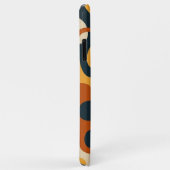 レトロダークカラーアモルファス形状アートパターン Case-Mate iPhoneケース (裏面/右)