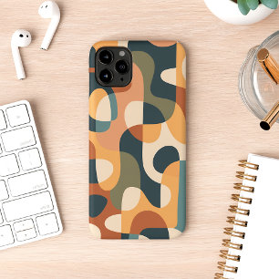 レトロダークカラーアモルファス形状アートパターン iPhone 11 PRO MAXケース