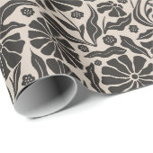 レトロダークデイジー ラッピングペーパー (ロールコーナー)