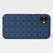 レトロダークブルーサークル抽象芸術 Case-Mate iPhoneケース (裏面(横))