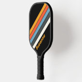 レトロダークレインボー（名前あり） ピックルボールラケット (左)