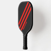レトロダーク3ストライプ（名前） ピックルボールラケット (左)