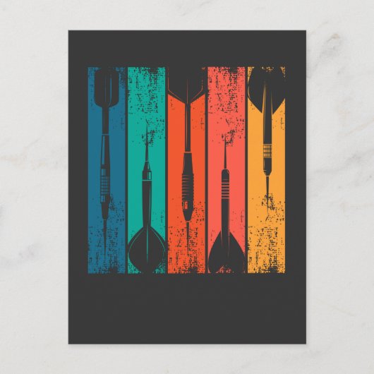 レトロダーツアローズPub Dartチームヴィンテージダーツ ポストカード (正面)