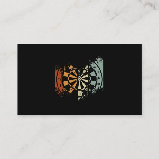 レトロダーツヴィンテージダーツマスターズおもしろいダーツ遊ダーツ 名刺 (正面)