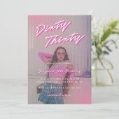 レトロダーティ30歳の誕生日パーティー 招待状 (スタンド正面)