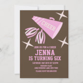 レトロチアリーティングパーティー誕生日招待状 (正面)