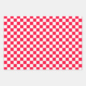 レトロチェス市松模様にパターン1960s ラッピングペーパーシート (正面2)