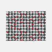 レトロチェス盤 フリースブランケット (正面(横))