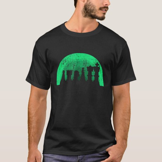 レトロチェス駒チェスプレーヤー2 Tシャツ (正面)