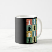 レトロチェス駒ヴィンテージチェス盤 コーヒーマグカップ (正面右)