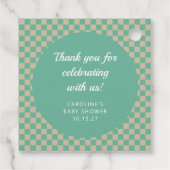 レトロチェッカーボードミントシャワーカスタムありがとう フェイバータグ (裏面)