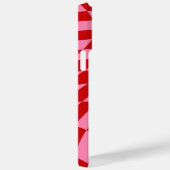 レトロチェッカーボード渦波ピンク赤 Case-Mate iPhoneケース (裏面 / 右)