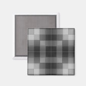 レトロチェッカー – グレー マグネット (正面/裏面)