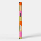 レトロチェックピンクのオレンジ色の緑 Case-Mate iPhoneケース (裏面 / 右)