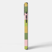レトロチェックピンクのオレンジ色の緑 Case-Mate iPhoneケース (裏面 / 左)