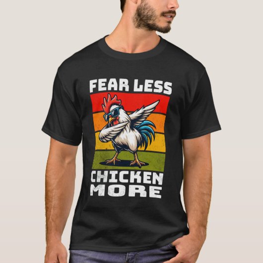 レトロチキンにわとり Tシャツ (正面)