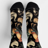 レトロチキンファームパターン ソックス (上部)