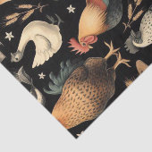 レトロチキンファームパターン 薄葉紙 (詳細)