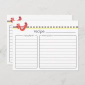 レトロチキンレシピカード ポストカード (正面/裏面)