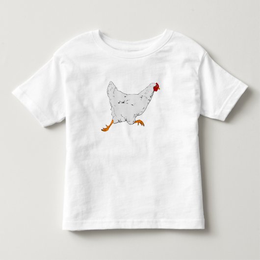 レトロチキン及び卵幼児化Tシャツ トドラーTシャツ (正面)