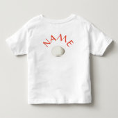 レトロチキン及び卵幼児化Tシャツ トドラーTシャツ (裏面)