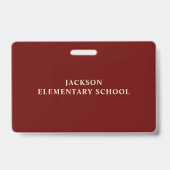 レトロチケットスタブスクール先生学生ホールパス バッジ (裏面)