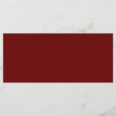 レトロチケットス結婚スタブ メニュー (裏面)