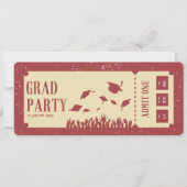 レトロチケット卒業党 招待状 (正面)