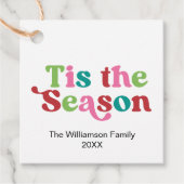 レトロチザシーズンブライトホリデークリスマス フェイバータグ (正面)