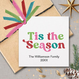 レトロチザシーズンブライトホリデークリスマス フェイバータグ