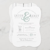 レトロチックなウェディング招待状 招待状 (正面/裏面)