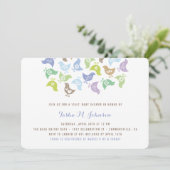 レトロチックな女の子の赤ちゃんシャワーパーティー招待状 招待状 (スタンド正面)