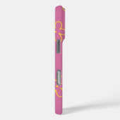 レトロチックな紫と黄色の花柄 Case-Mate iPhoneケース (裏面 / 右)