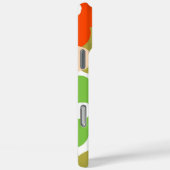 レトロチックグリーン、レッド&パープルフローラルパターン Case-Mate iPhoneケース (裏面 / 右)