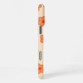 レトロチックピーチフローラルパターンお洒落春 iPhoneケース (右側面)