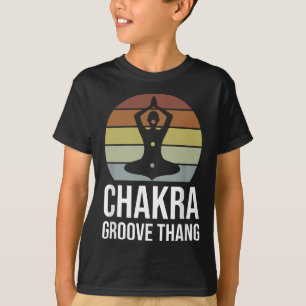 レトロチャクラグルーブタンヨガおもしろいスピリチュアルメッド Tシャツ