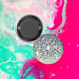 レトロチャームとリズファンキーム – ヴィンテージディスコボール マグネット