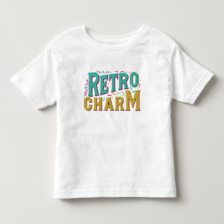 レトロチャーム数々のカラーデザインTシャツ トドラーTシャツ