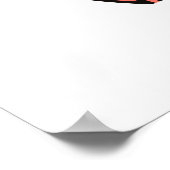 レトロチューリップデュオはっきりした-フローラシンプル ポスター (角)