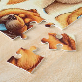 レトロチョウ – チョウのシームレスなパターン ジグソーパズル (側面)