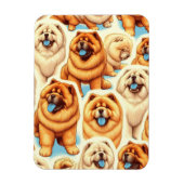 レトロチョウ – チョウのシームレスなパターン マグネット (縦)