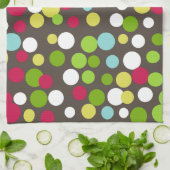 レトロチョコレートドットキッチンタオルギフト キッチンタオル (折り畳み)