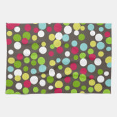 レトロチョコレートドットキッチンタオルギフト キッチンタオル (横)