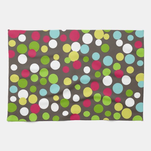 レトロチョコレートドットキッチンタオルギフト キッチンタオル (横)