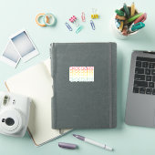 レトロチョコレートレインボーカラー シール (iPadカバー)