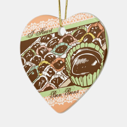 レトロチョコレート糖菓の糖菓キャンデーのクリスマスのオーナメント セラミックオーナメント (左)