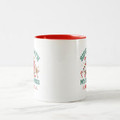 レトロチリンと私の雪のクリスマス ツートーンマグカップ (中央)