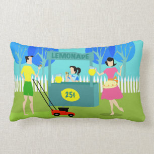 レトロチルドレンズレモネードスタンドランバーピロー ランバークッション